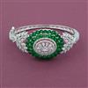 American Diamond Openable kada with Rhodium Plating