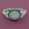 American Diamond Openable kada with Rhodium Plating