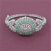 American Diamond Openable kada with Rhodium Plating