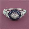 American Diamond Openable kada with Rhodium Plating