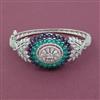 American Diamond Openable kada with Rhodium Plating