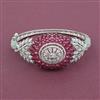 American Diamond Openable kada with Rhodium Plating