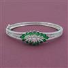 American Diamond Openable kada with Rhodium Plating