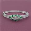 American Diamond Openable kada with Rhodium Plating