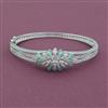 American Diamond Openable kada with Rhodium Plating