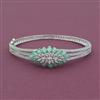 American Diamond Openable kada with Rhodium Plating