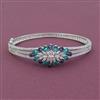 American Diamond Openable kada with Rhodium Plating