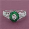 American Diamond Openable kada with Rhodium Plating