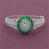 American Diamond Openable kada with Rhodium Plating