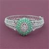 American Diamond Openable kada with Rhodium Plating