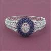 American Diamond Openable kada with Rhodium Plating