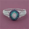 American Diamond Openable kada with Rhodium Plating