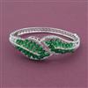 American Diamond Openable kada with Rhodium Plating