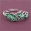 American Diamond Openable kada with Rhodium Plating