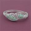 American Diamond Openable kada with Rhodium Plating