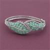 American Diamond Openable kada with Rhodium Plating