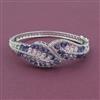 American Diamond Openable kada with Rhodium Plating