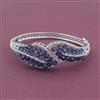 American Diamond Openable kada with Rhodium Plating