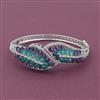 American Diamond Openable kada with Rhodium Plating