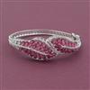 American Diamond Openable kada with Rhodium Plating