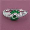 American Diamond Openable kada with Rhodium Plating