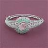 American Diamond Openable kada with Rhodium Plating