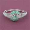 American Diamond Openable kada with Rhodium Plating