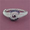 American Diamond Openable kada with Rhodium Plating