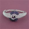 American Diamond Openable kada with Rhodium Plating