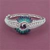 American Diamond Openable kada with Rhodium Plating