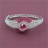American Diamond Openable kada with Rhodium Plating