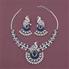 American Diamond Classic Necklace with Rhodium Plating