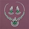 American Diamond Classic Necklace with Rhodium Plating