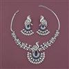 American Diamond Classic Necklace with Rhodium Plating