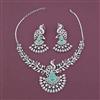 American Diamond Classic Necklace with Rhodium Plating