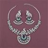 American Diamond Classic Necklace with Rhodium Plating