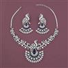 American Diamond Classic Necklace with Rhodium Plating