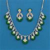 American Diamond Classic Necklace with Rhodium Plating