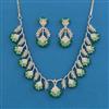 American Diamond Classic Necklace with Rhodium Plating