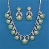 American Diamond Classic Necklace with Rhodium Plating