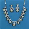 American Diamond Classic Necklace with Rhodium Plating