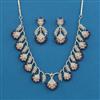American Diamond Classic Necklace with Rhodium Plating