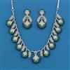 American Diamond Classic Necklace with Rhodium Plating