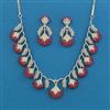 American Diamond Classic Necklace with Rhodium Plating
