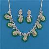 American Diamond Classic Necklace with Rhodium Plating
