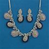 American Diamond Classic Necklace with Rhodium Plating