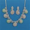 American Diamond Classic Necklace with Rhodium Plating