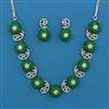 American Diamond Classic Necklace with Rhodium Plating