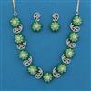 American Diamond Classic Necklace with Rhodium Plating