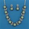 American Diamond Classic Necklace with Rhodium Plating